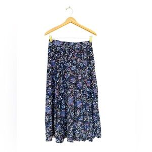 Vintage 90s Women’s Paisley Floral Midi Skirt Viscose Size 10 Cottagecore Fairy